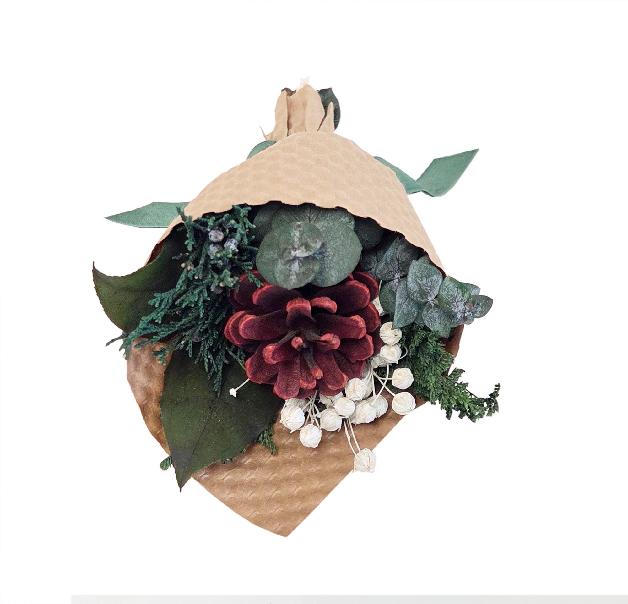 Mini Winter Pinecone Hearth Bouquet – 7"