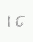 Silver Hoop - Smooth - Earrings