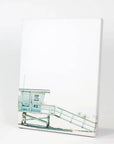 California Coastal Life Themed Print. Blue Lifeguard Hut