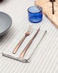 Striped Napkins Blue – Recycled Cotton Set