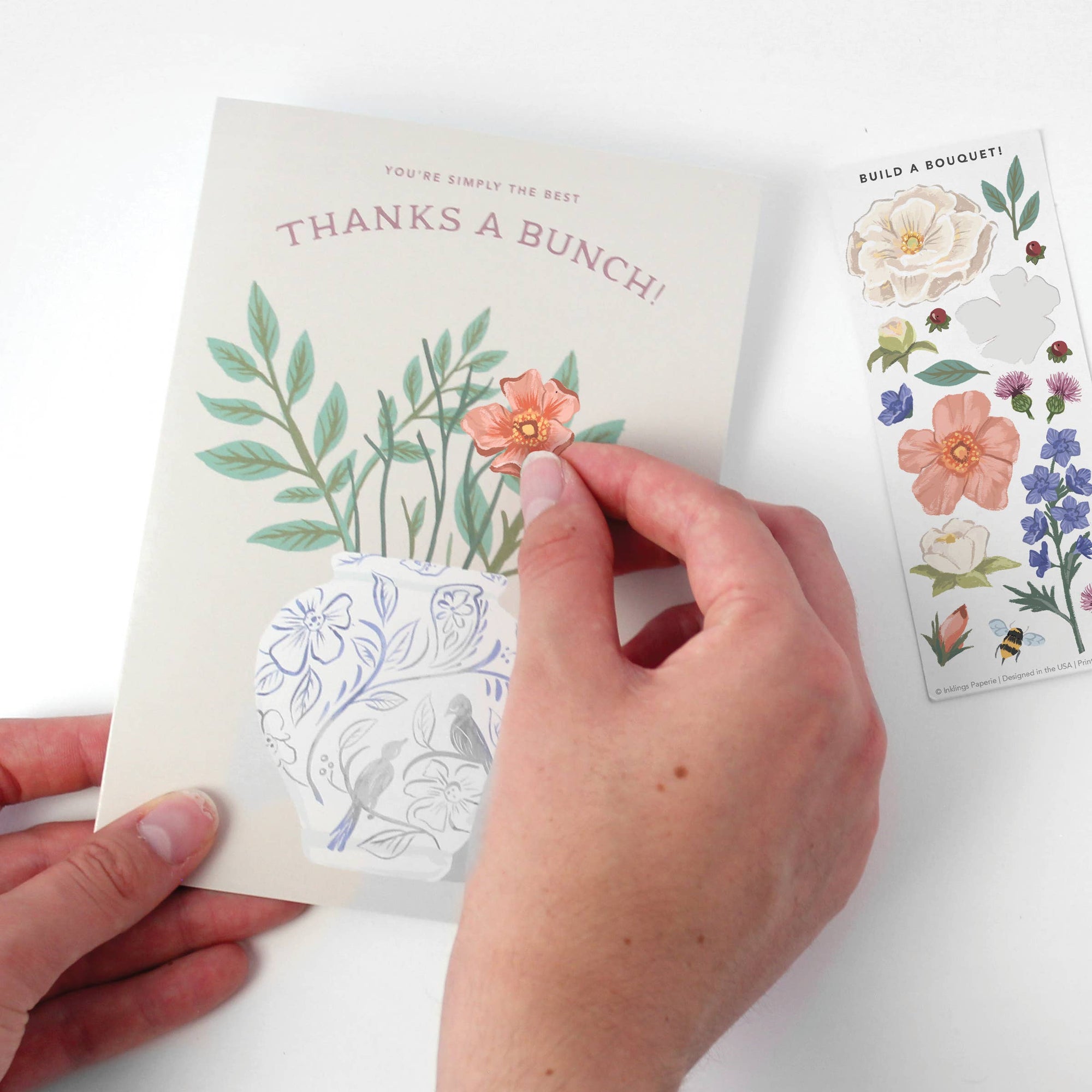 Sticker Scene Card - Thank You Bouquet