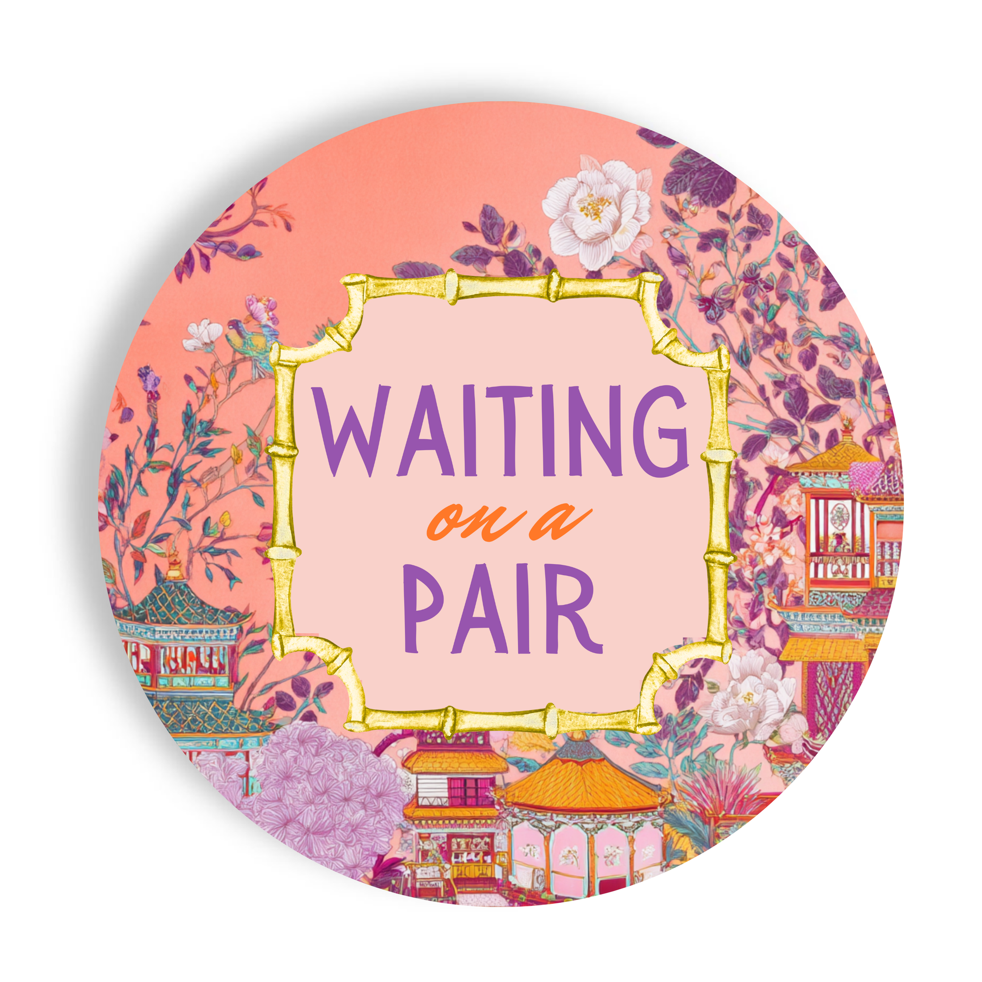 Mahjong Appetizer Plates “Waiting on a Pair” 7" Paper Plates