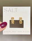 CRISS-CROSS HOOP EARRINGS | 18k gold | stud post hoops