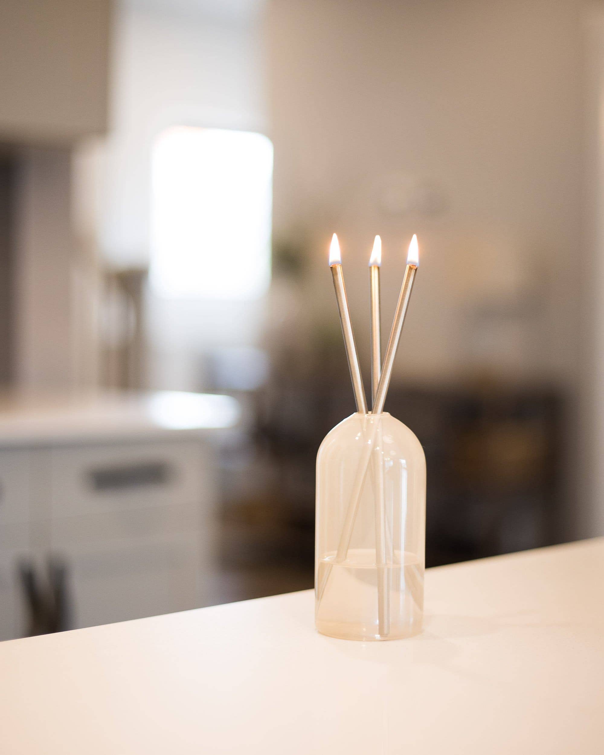 Silver Everlasting Candle – Reusable Steel Candles