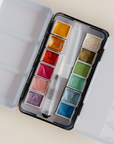 12 color travel metallic watercolor paint palette