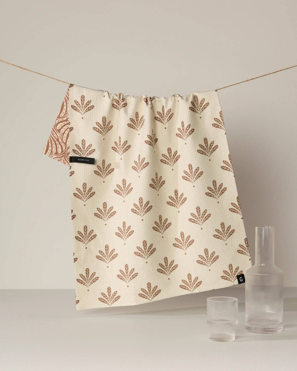 Desert Fronds - Geometry LUXE Double-Sided Kitchen Tea Towel