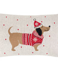 Winter Dachshund Pillow