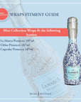 Beau Bottles Blue Floral - MINI Prosecco Collection - Set of Six Wraps