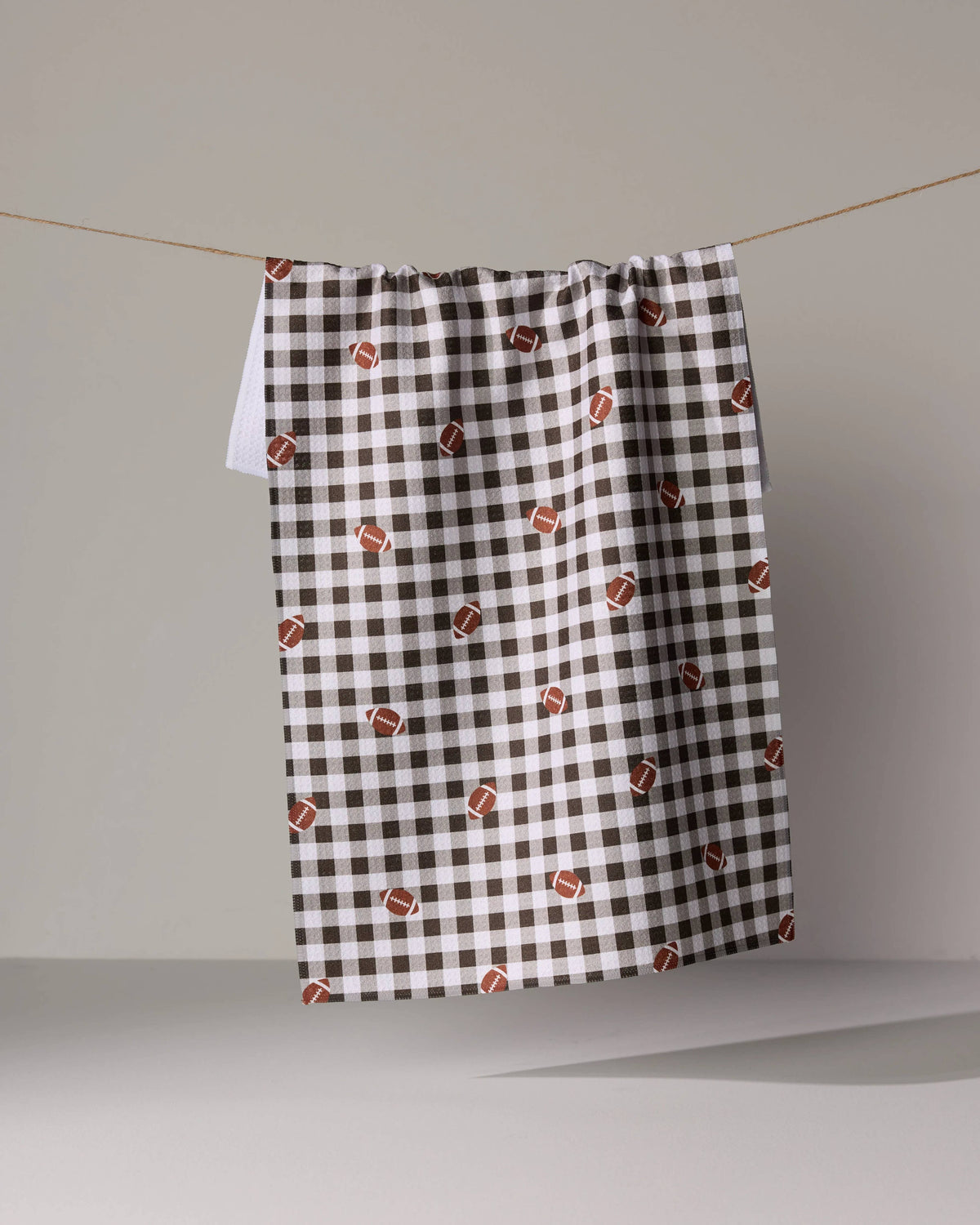Football Check Geometry Tea Towel