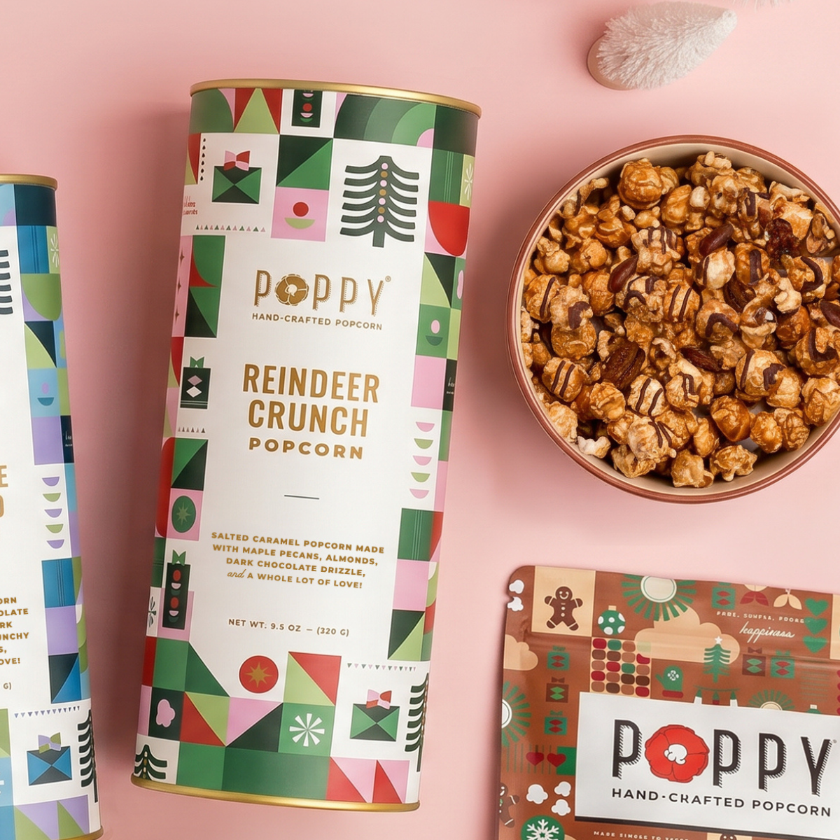 Reindeer Crunch Cylinder Holiday Popcorn