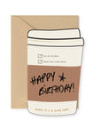 Birthday Coffee Cup die-cut Greeting Card