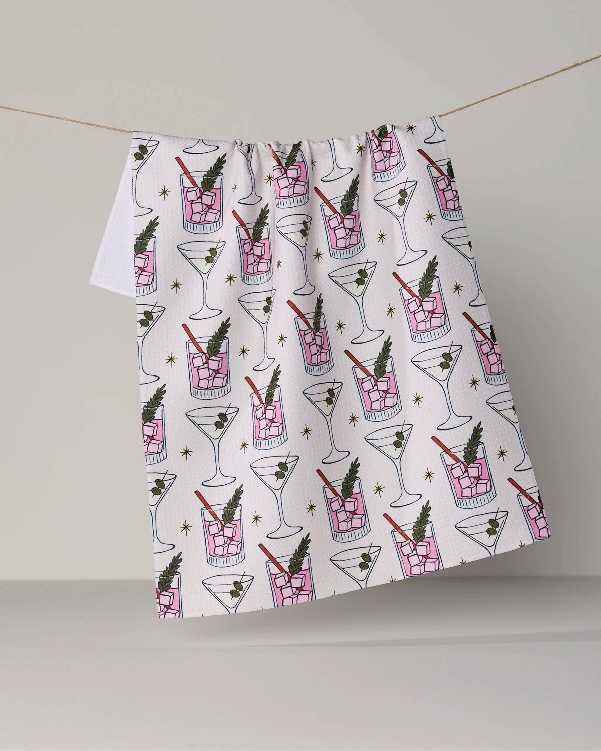 Cocktail Countdown - Geometry Kitchen Tea Towel - Holiday 2026