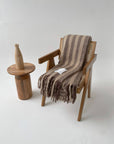 The Wool Stripe Throw - Umber/Brown