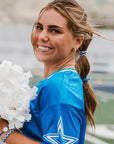 "Game Day" Blue/White Hair Tie Bracelet