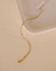 Flat Snake Chain Bracelet - 18k Gold Plated