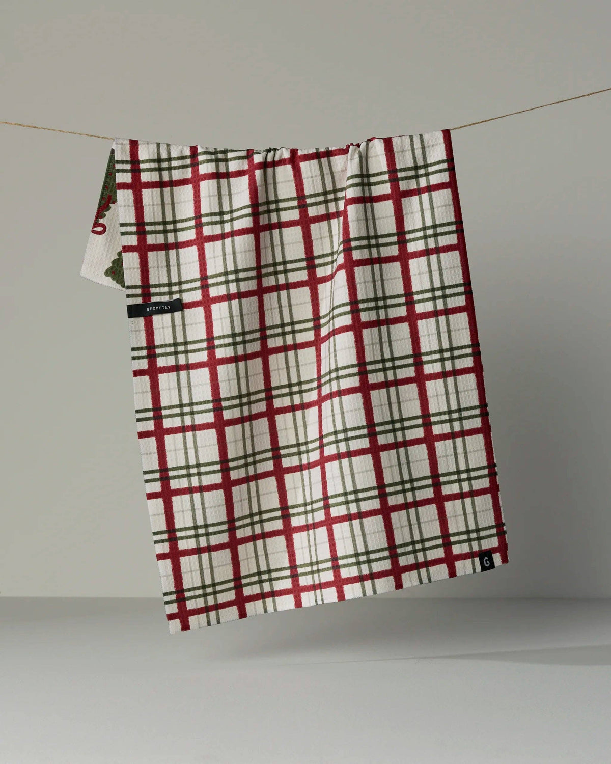 Ribbon Pines - Geometry LUXE Double-Sided Kitchen Tea Towel - Holiday 2026