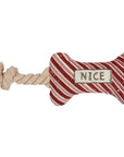Naughty And Nice Dog Bone Toy