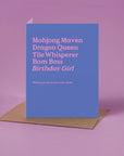 Mahjong Birthday Card