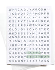 Happy Birthday Word Search Greeting Card