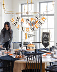 Happy Halloween Felt Pennant | Spooky Holiday Wall Decor