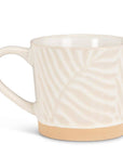 Tropical Leaf Mug-Ecru