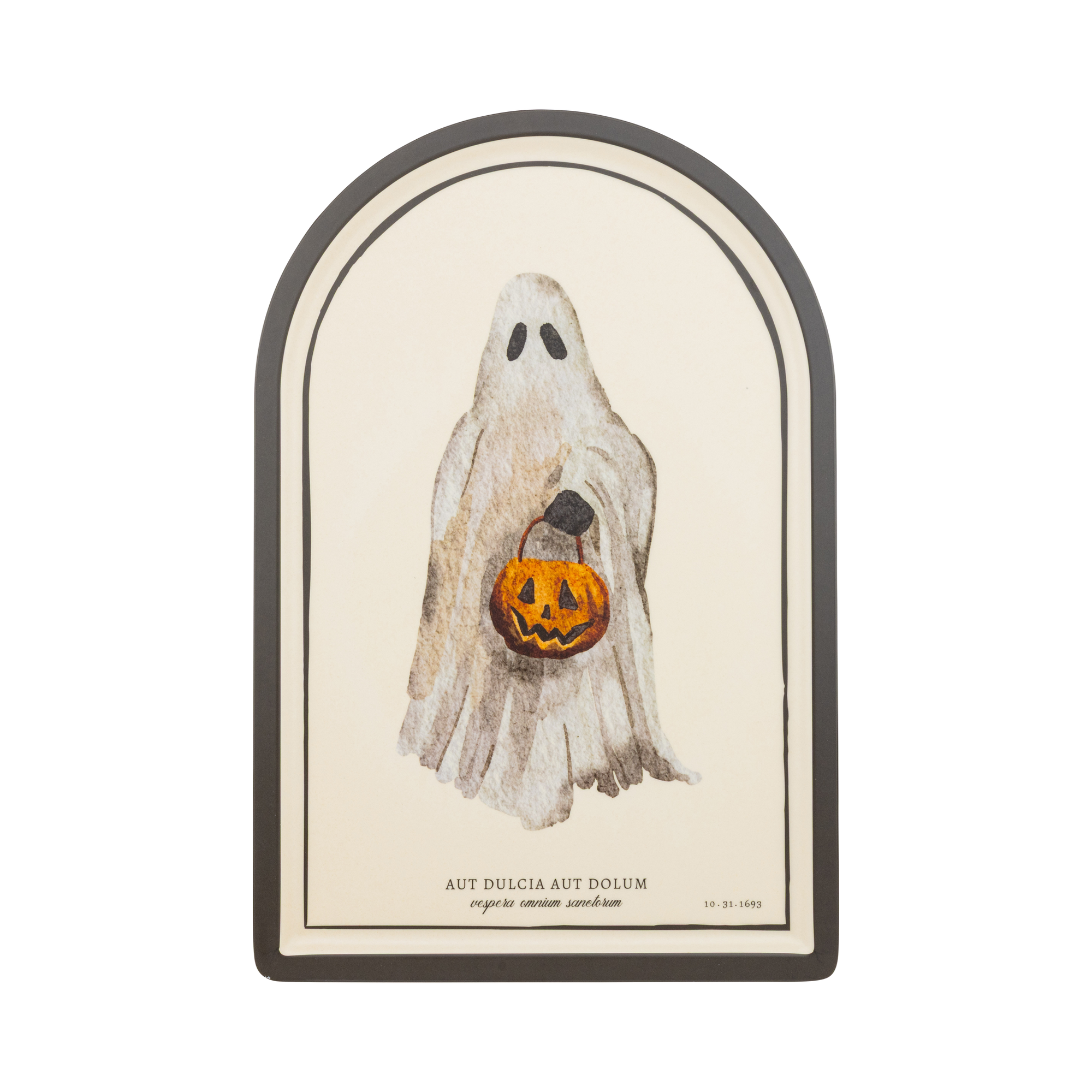 Ghost Arched Bamboo Tray | Halloween Serving &amp;amp; Party Decor