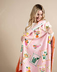 Snuggle Up Plush Blanket–It's Mahj Time