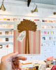 Birthday Gift die-cut folded Greeting Card