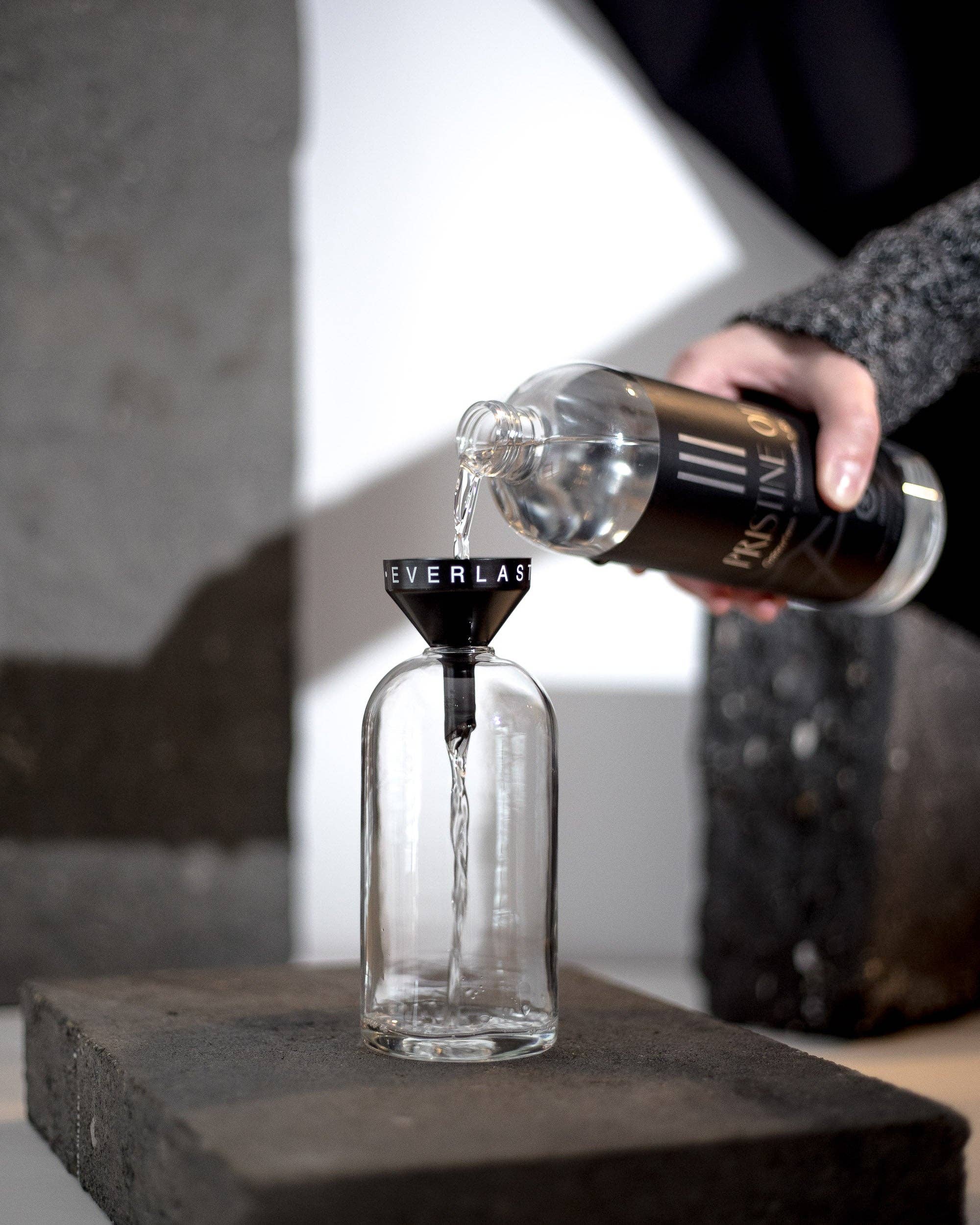 Black Steel Funnel for Pristine Oil