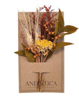 Yarrow & Autumn Foliage Mini Dried Botanical Bouquet – 8"