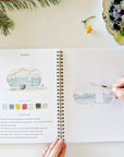 Camping watercolor workbook