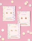 Ladybug Enamel Flat Back Kids Earrings