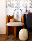 Ghost Arched Bamboo Tray | Halloween Serving &amp; Party Decor