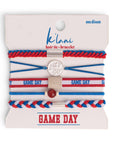 "Game Day" Red/Blue/White Hair Tie Bracelet