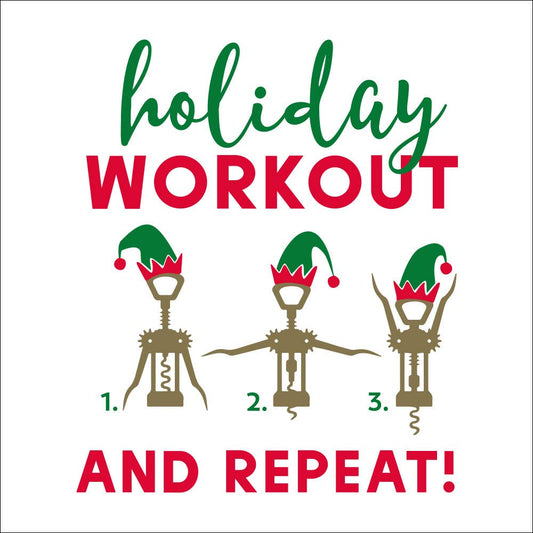 Holiday Workout Cocktail Napkins