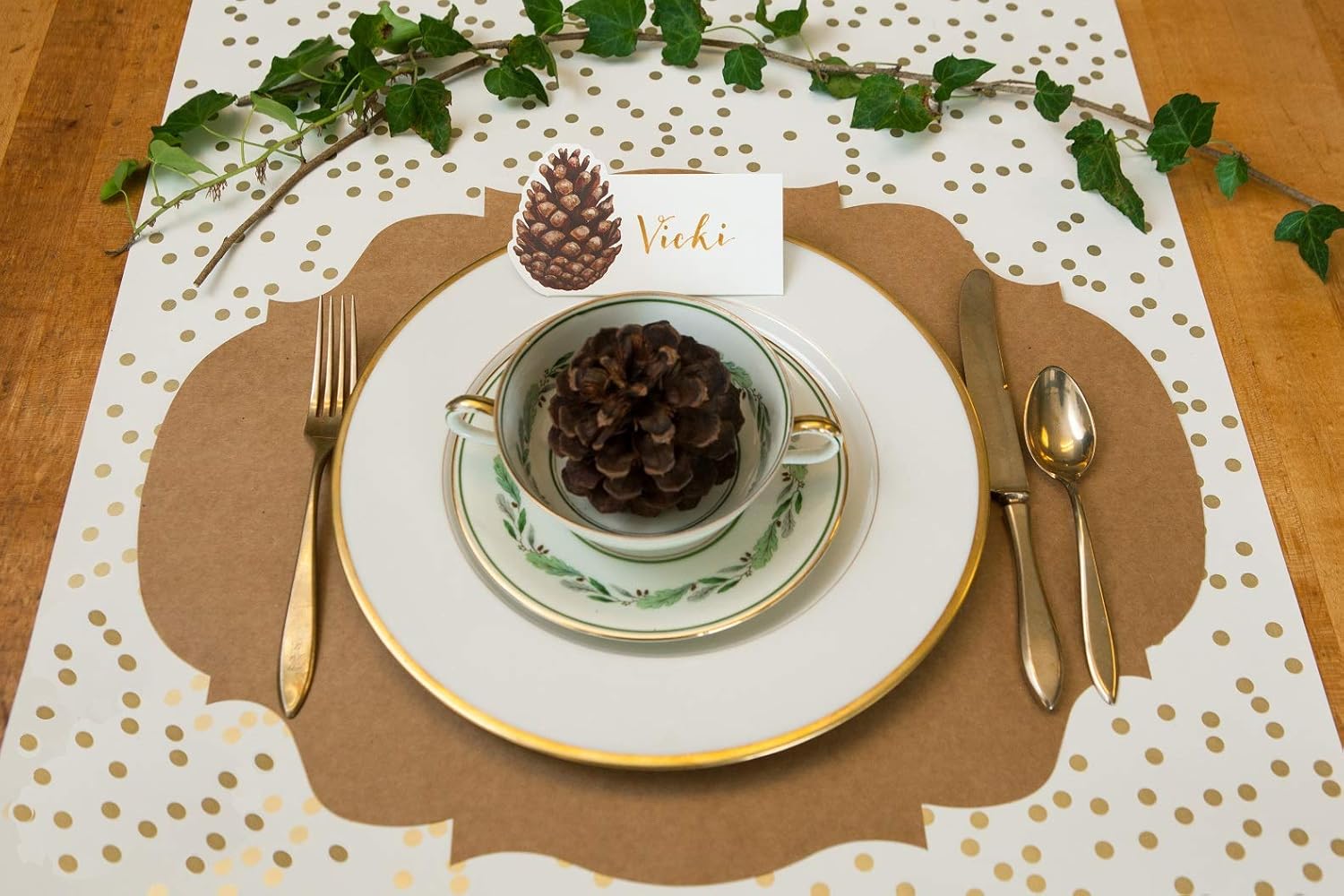Die-cut Gold French Frame Placemat