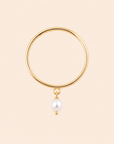 Gold Ring - Pearl Charm