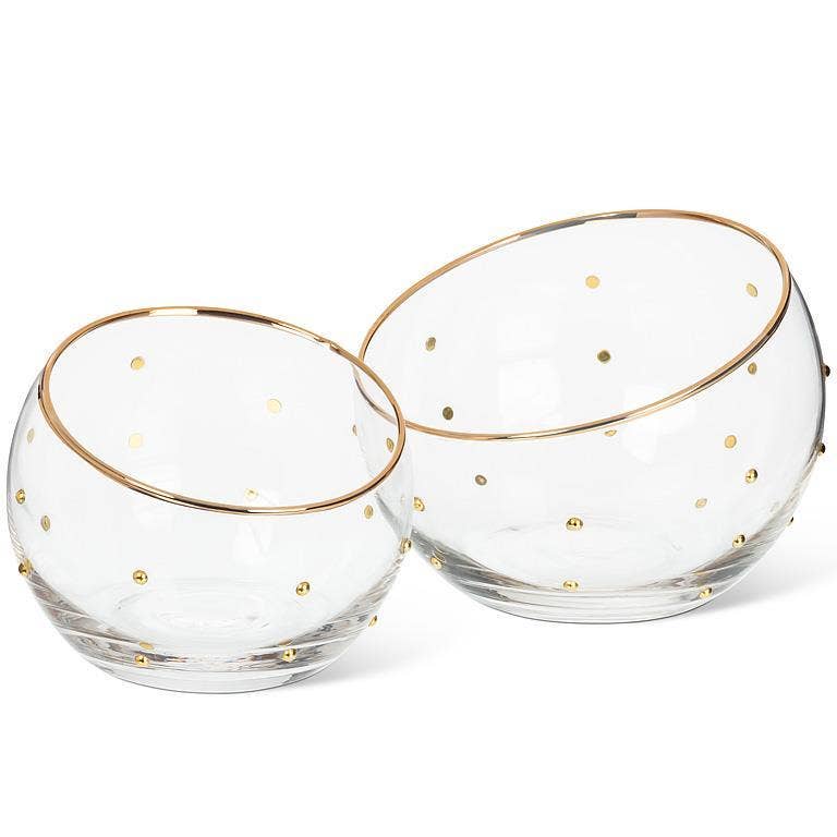 Medium Angled Bowl with Dots