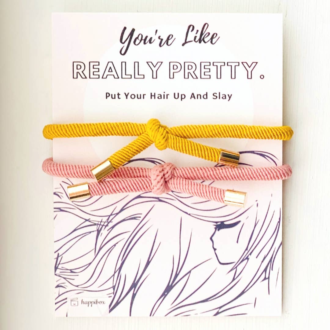 Really Pretty Double Elastic Hair Tie - Hair Accessory Card