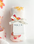Plumeria Print Hawaiian Themed Organic Swaddle