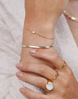 Flat Snake Chain Bracelet - 18k Gold Plated