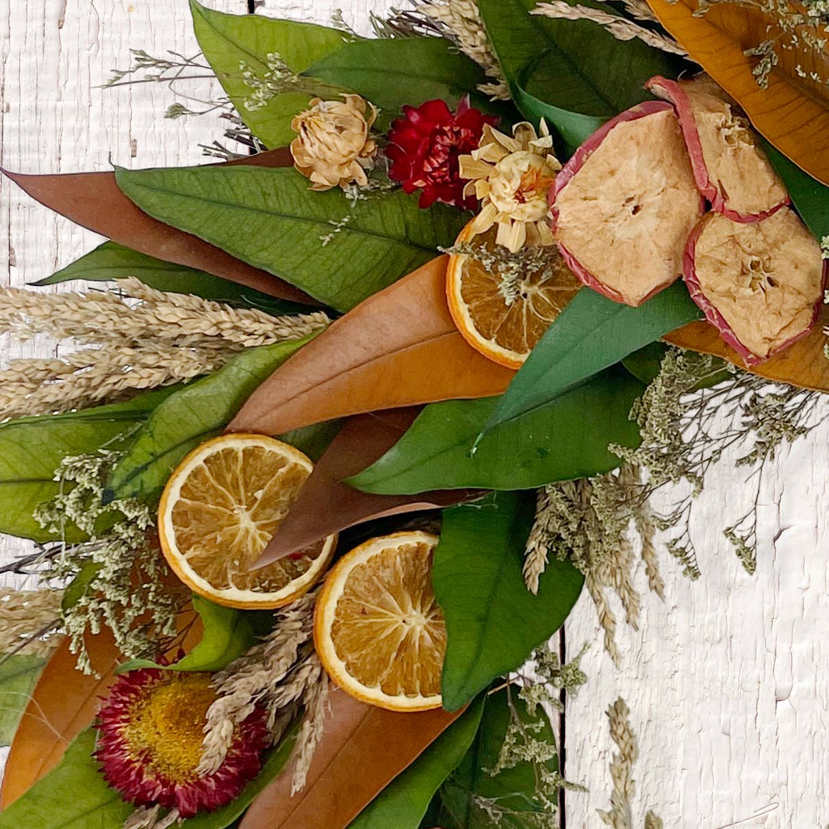Harvest Fruit &amp; Eucalyptus Natural Dried Wreath – 18"