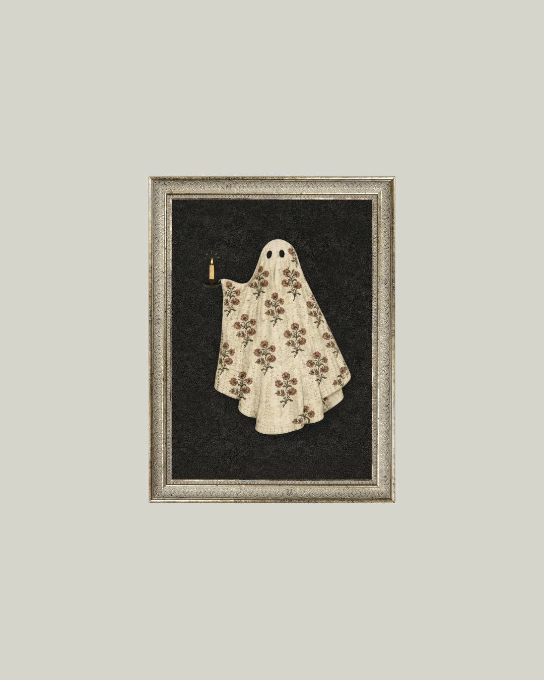 Quilted Ghost Framed Halloween Art