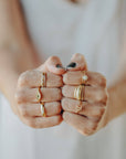 Gold Rings - Ridged