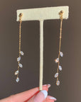 GRACIE DANGLES | gold | dainty vine earrings