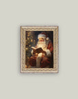 Classic Santa Framed Vintage Christmas Canvas Art