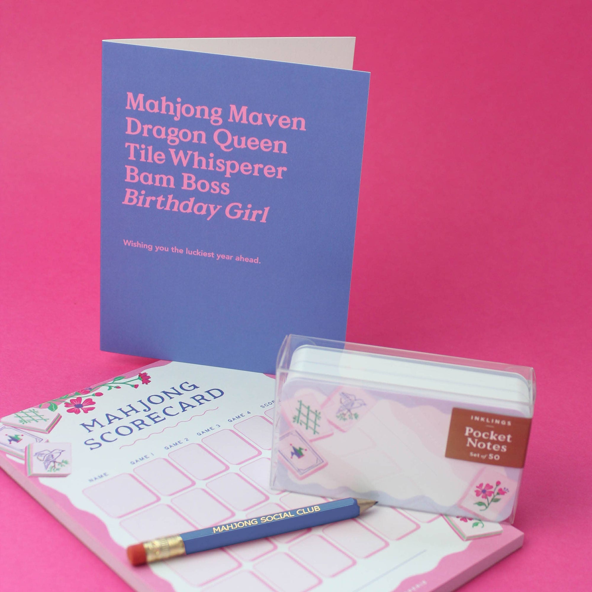 Mahjong Birthday Card