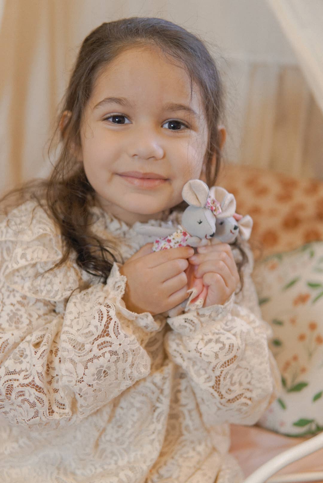Lulu Mouse Plush Doll in Pink Dress | Soft Toy &amp; Keepsake Gift for Children