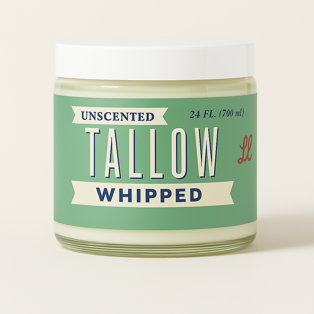 Unscented Whipped Tallow – All-Natural Moisturizer | Pure Beef Tallow Cream for Face &amp; Body |Lady May Handmade, Preservative-Free Skincare
