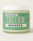 Unscented Whipped Tallow – All-Natural Moisturizer | Pure Beef Tallow Cream for Face & Body |Lady May Handmade, Preservative-Free Skincare